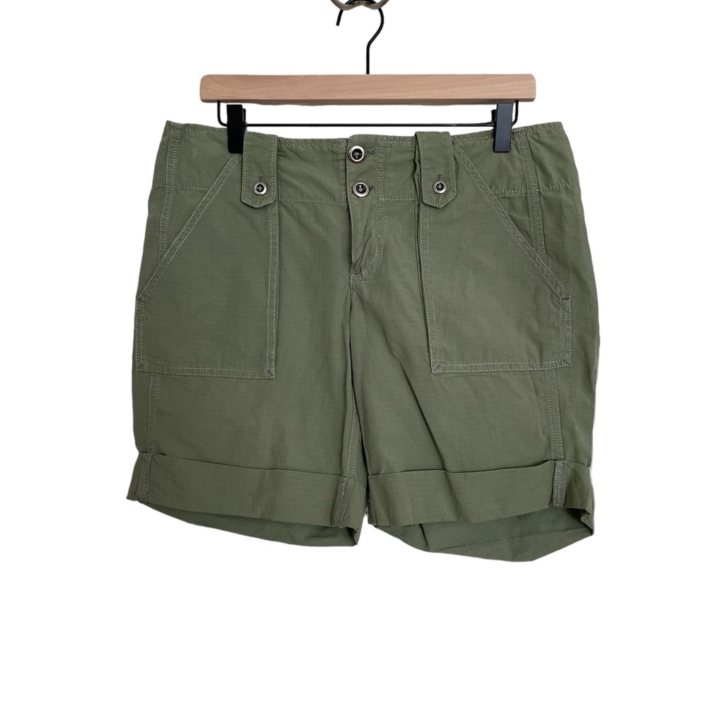Free People Green Cargo Shorts Sz 10